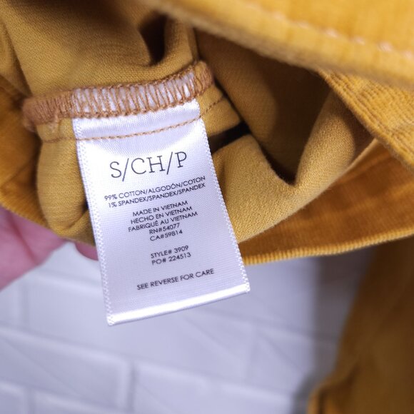 Cabi Mustard Yellow Citizen Stretch Corduroy Crop Trucker Jacket HTF 3909 S - Picture 5 of 7